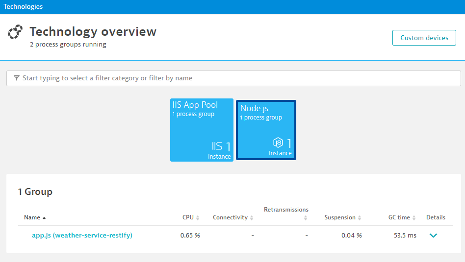 Dynatrace-weather-service